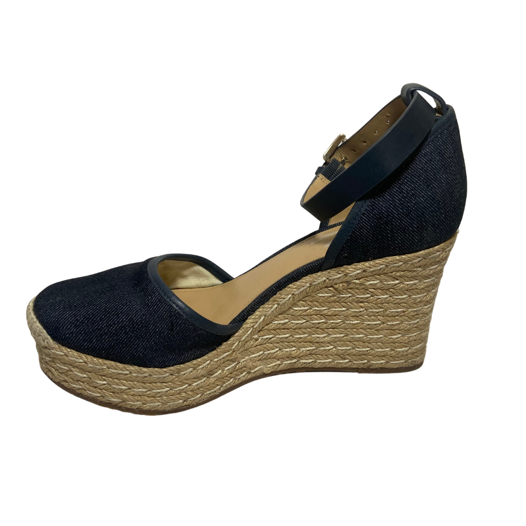Michael Kors Denim and Jute Espadrille Wedges | Gently Used |