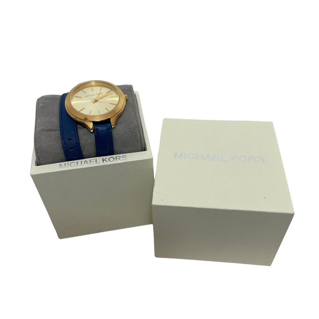 Michael Kors MK2286 Blue Wraparound Watch | Brand New |