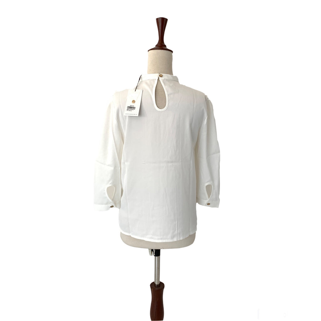 Sapphire West White Pleated Top | Brand New |