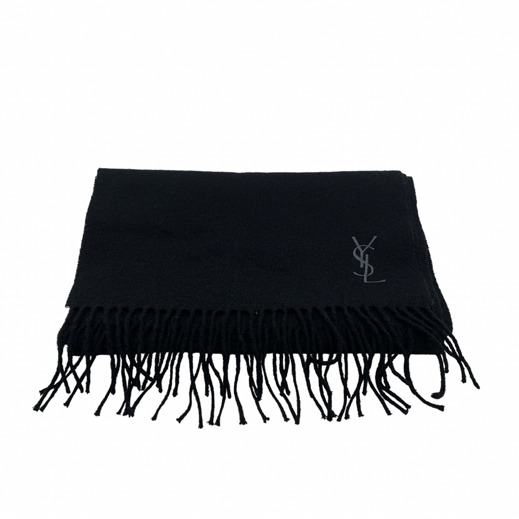 Saint Laurent Black Wool Unisex Scarf | Gently Used |