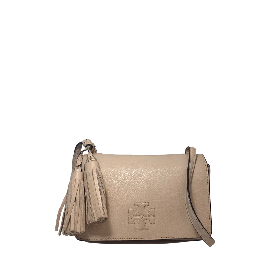 Tory Burch Light Pink Leather Crossbody Bag | Pre Loved |