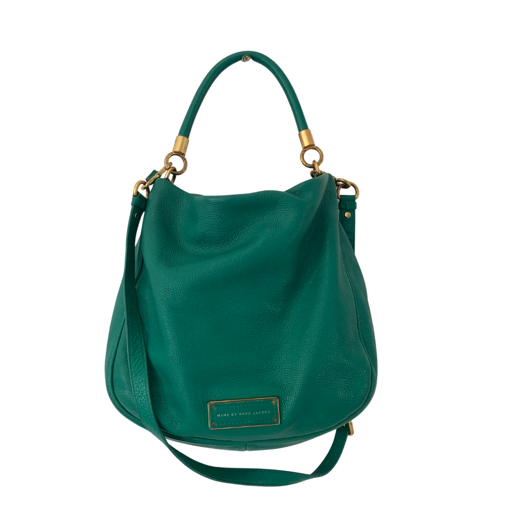 Marc Jacobs Green Leather Convertible Shoulder Bag | Pre Loved |