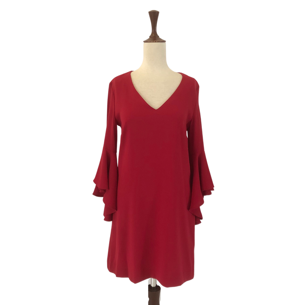 Mango Red Bell Sleeves Dress | Pre Loved |
