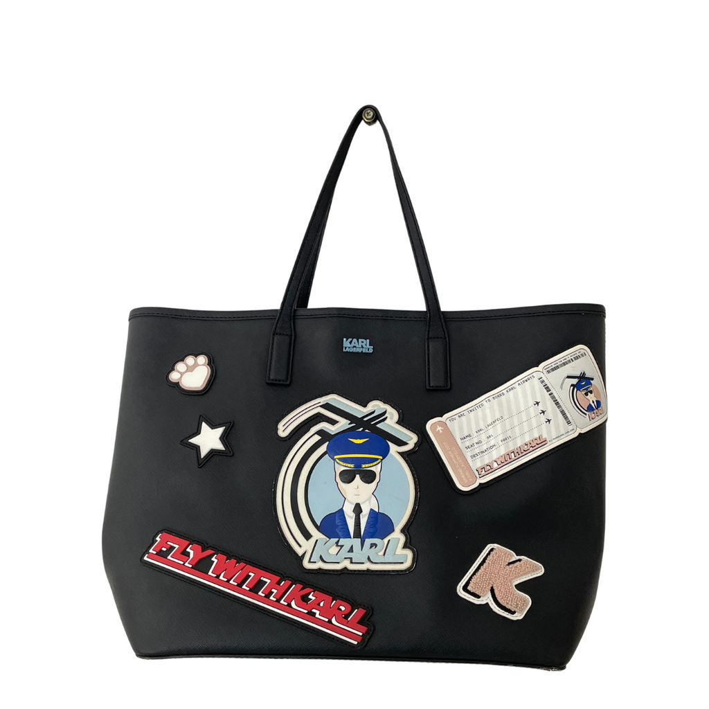 Karl Lagerfeld Black Travel Tote | Pre Loved |