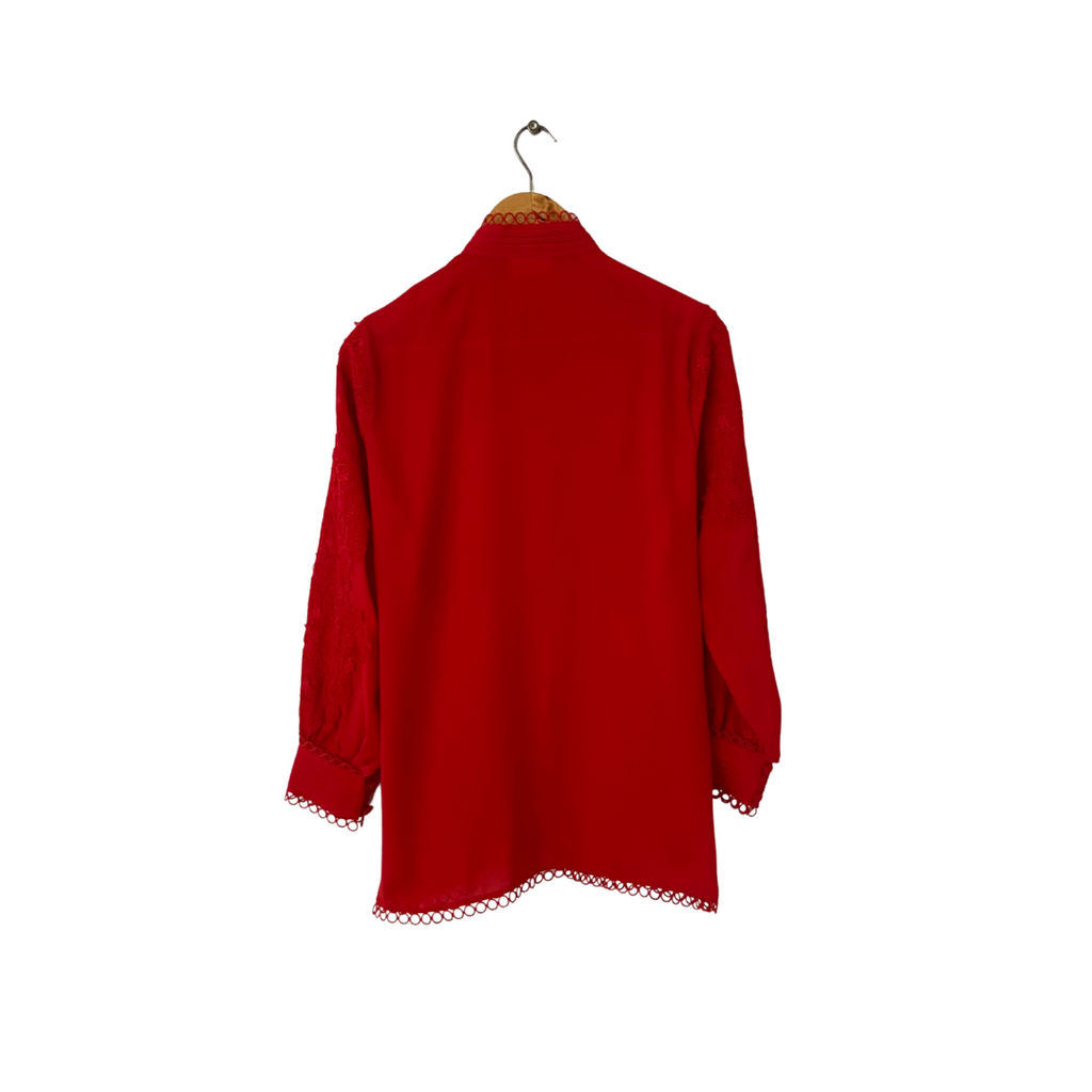 Rania Red Lace Blouse | Gently Used |