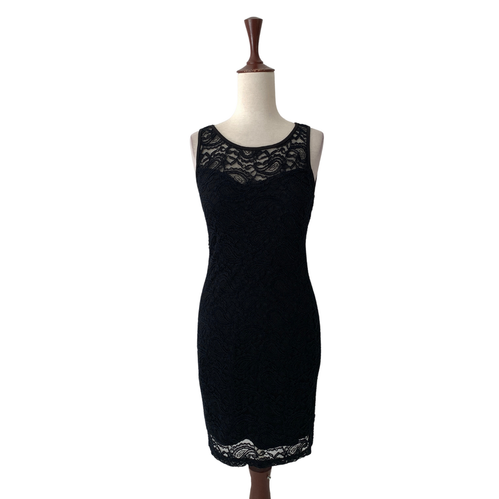 Suzy Shier Black Lace Sleeveless Dress | Like New |