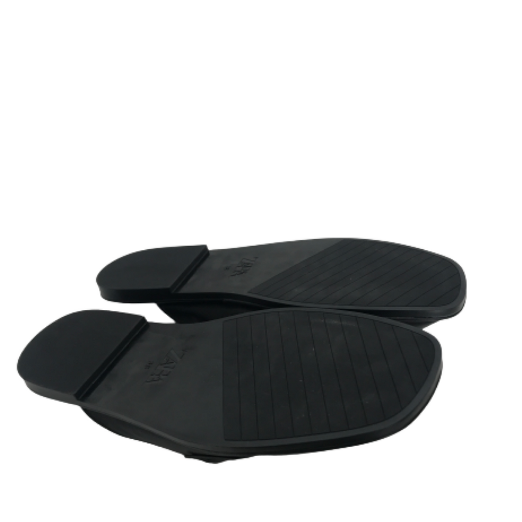 ZARA Black Square-toe Mules | Like New |