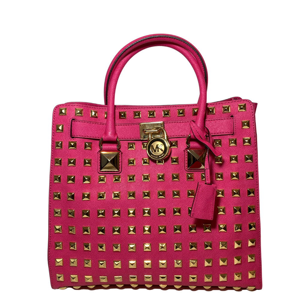 MIchael Kors Pink Hamilton Lock Large Satchel | Pre Loved |