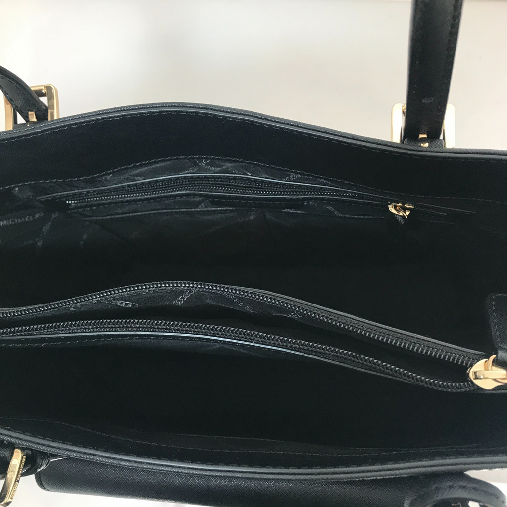 Michael Kors Black Saffiano Leather Jet Set Large Pocket Tote | Like New |