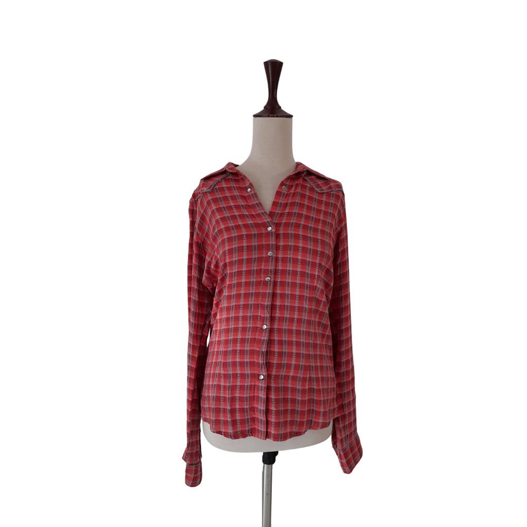 Wrangler Red & Blue Soft Collared Shirt | Gently Used |