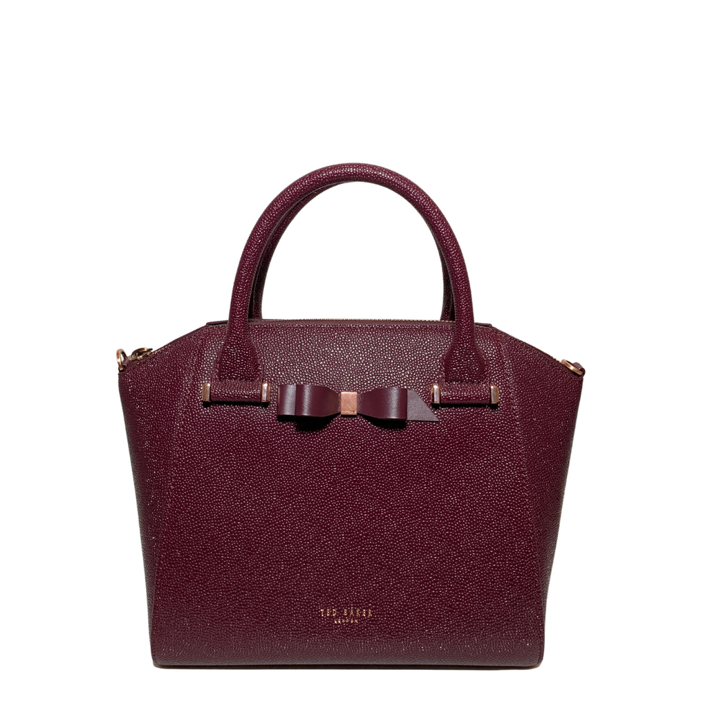 Ted Baker Purple Pebbled Leather Satchel | Pre Loved |