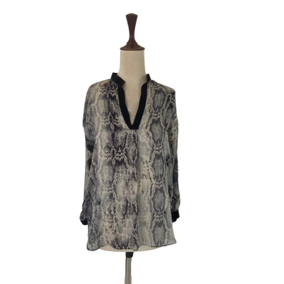 ZARA Grey Snakeskin Print Top | Gently Used |