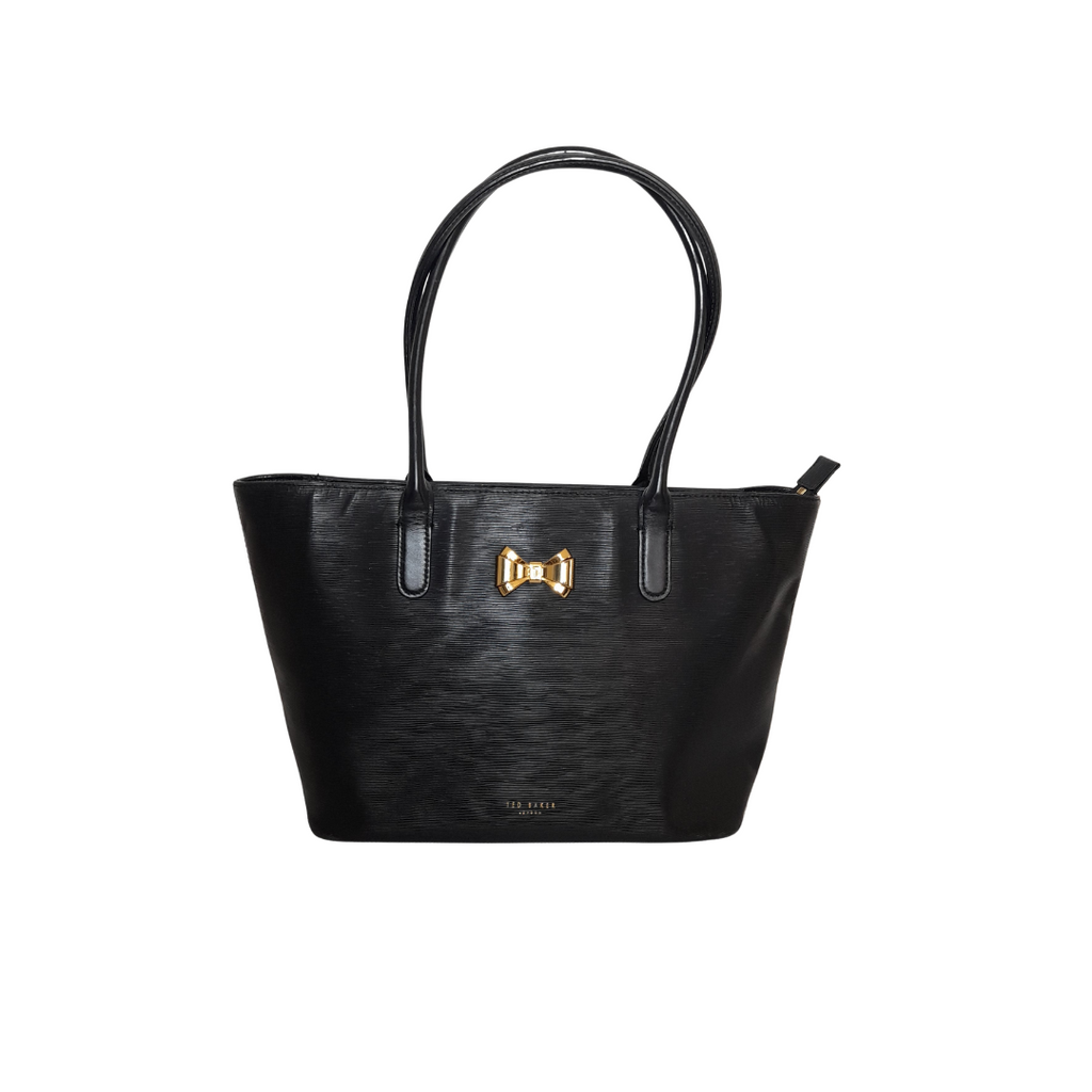 Ted Baker Black Leather Shoulder Bag | Pre Loved |