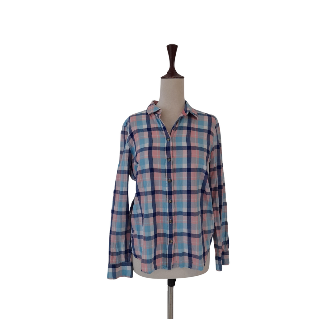 H&M Pink & Blue Checked Collared Shirt | Gently Used |