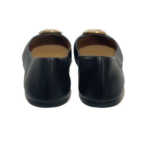 Tory Burch Black Leather 'Benton' Ballet Flats | Gently Used |