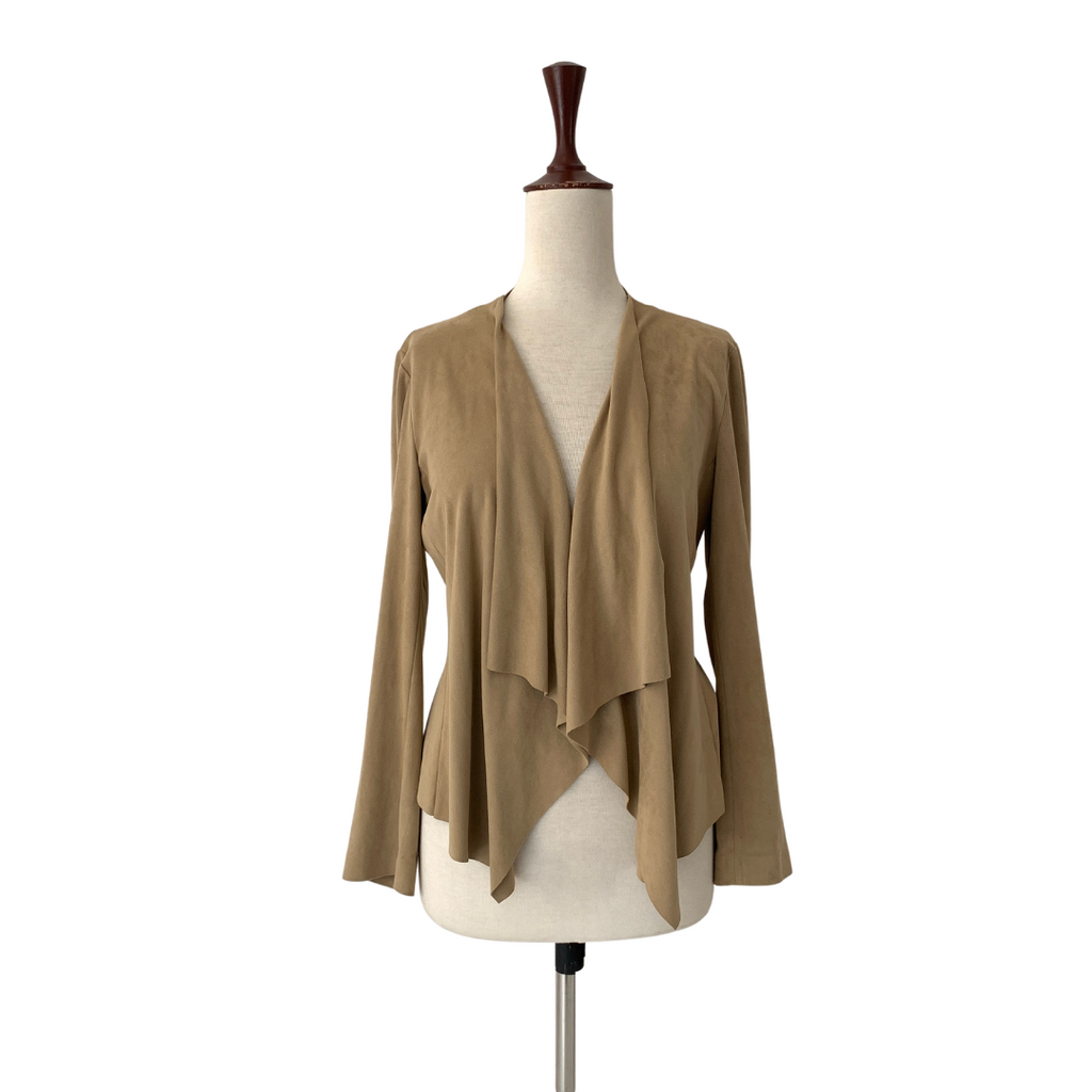 ZARA Beige Suede Open Jacket | Gently Used |