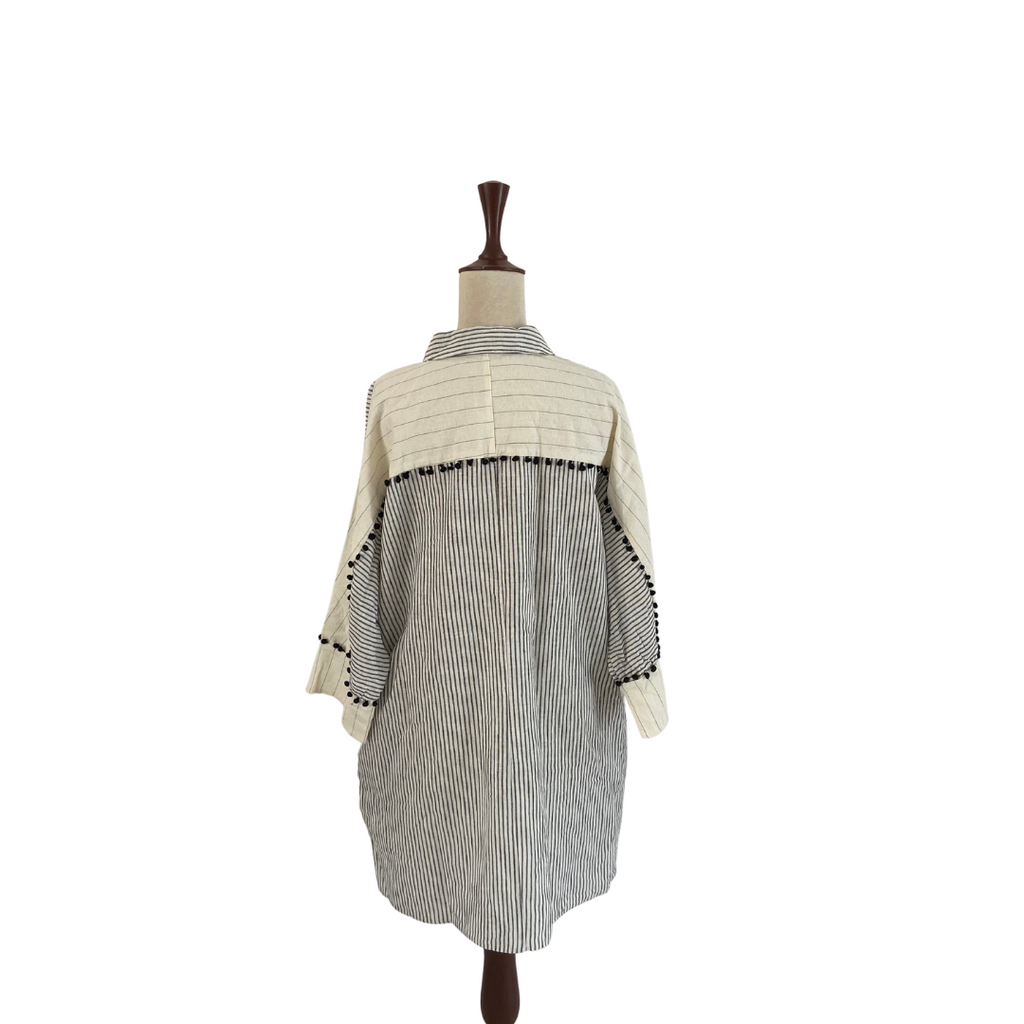 ZARA Grey & White Striped Tunic | Brand New |