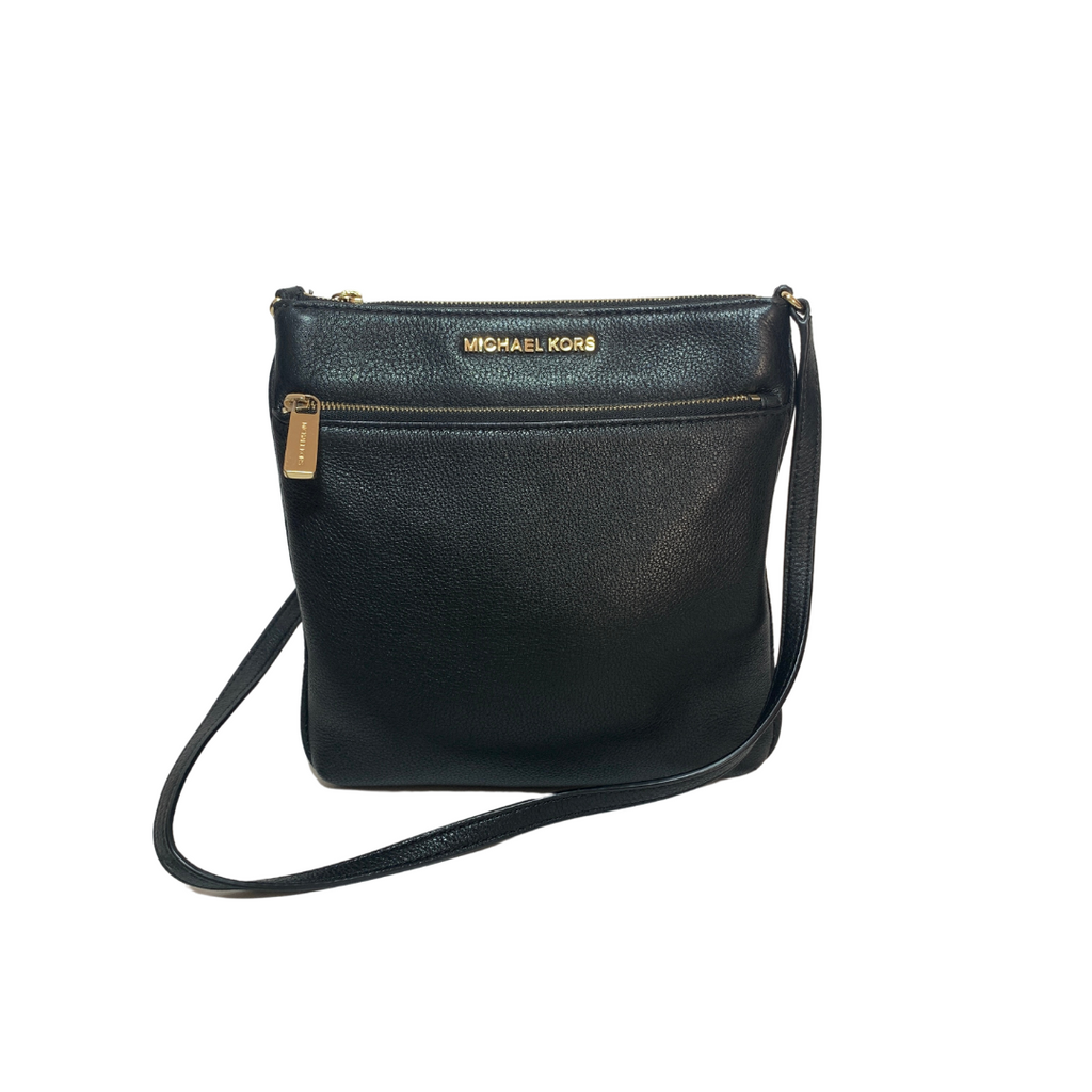 Michael Kors Black Leather Crossbody Bag | Gently Used |