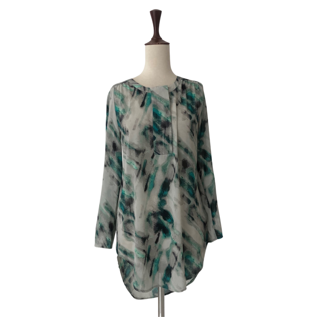 Massimo Green Printed Tunic | Gently Used |