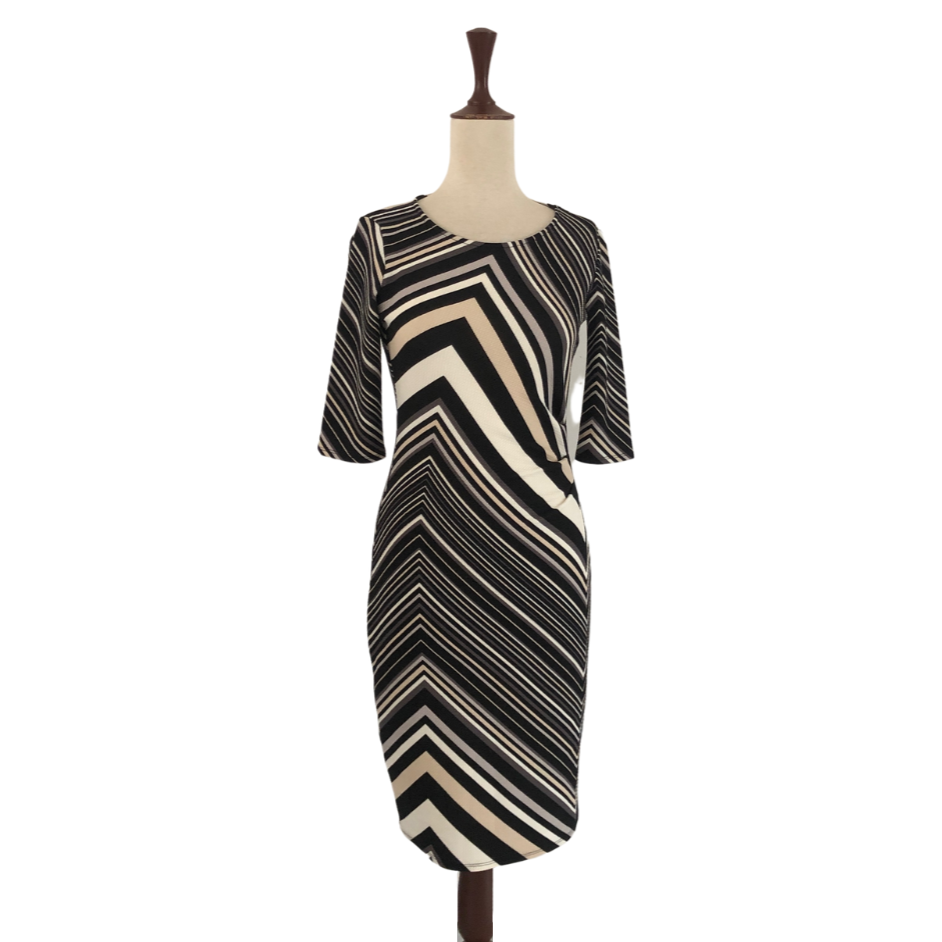 Principles Black Striped Bodycon Dress | Gently Used |