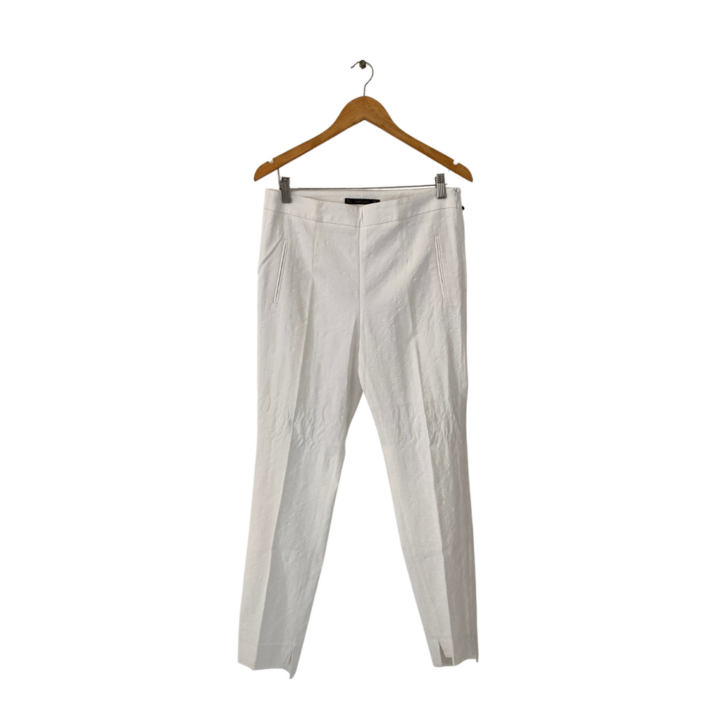 ZARA White Self-embroidered Pants | Brand New |