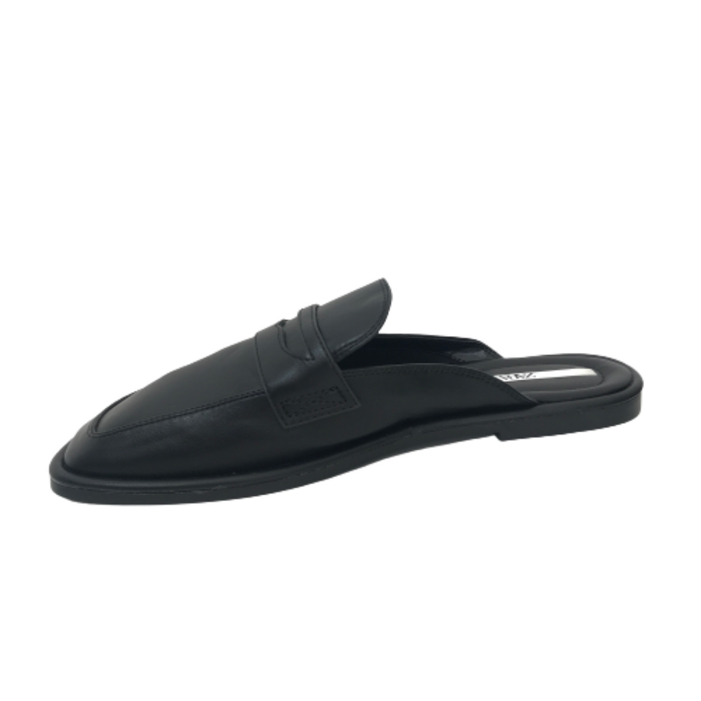 ZARA Black Square-toe Mules | Like New |