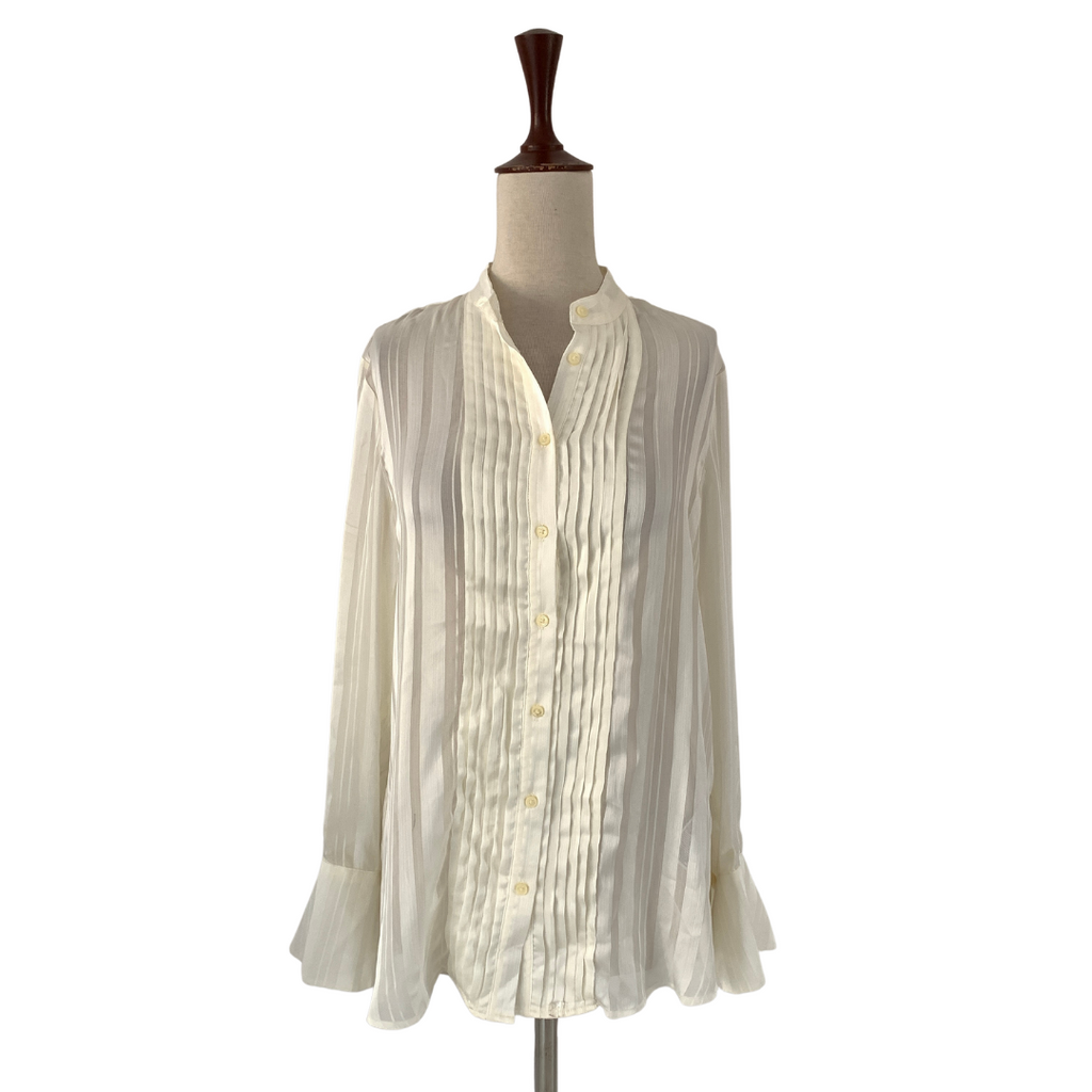 Banana Republic Off-white Sheer Shirt | Brand New |