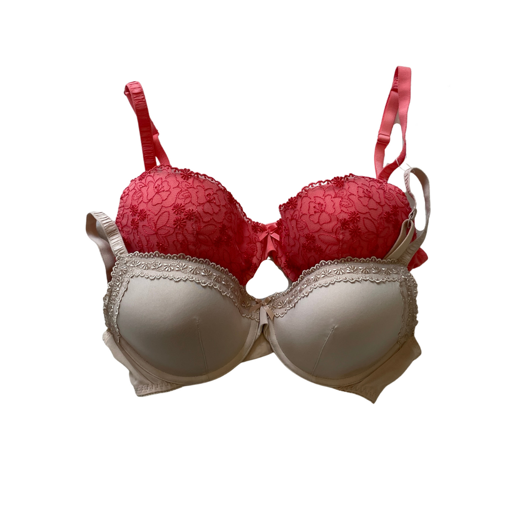 Marks & Spencer Coral & Tan Bras Set | Brand New |