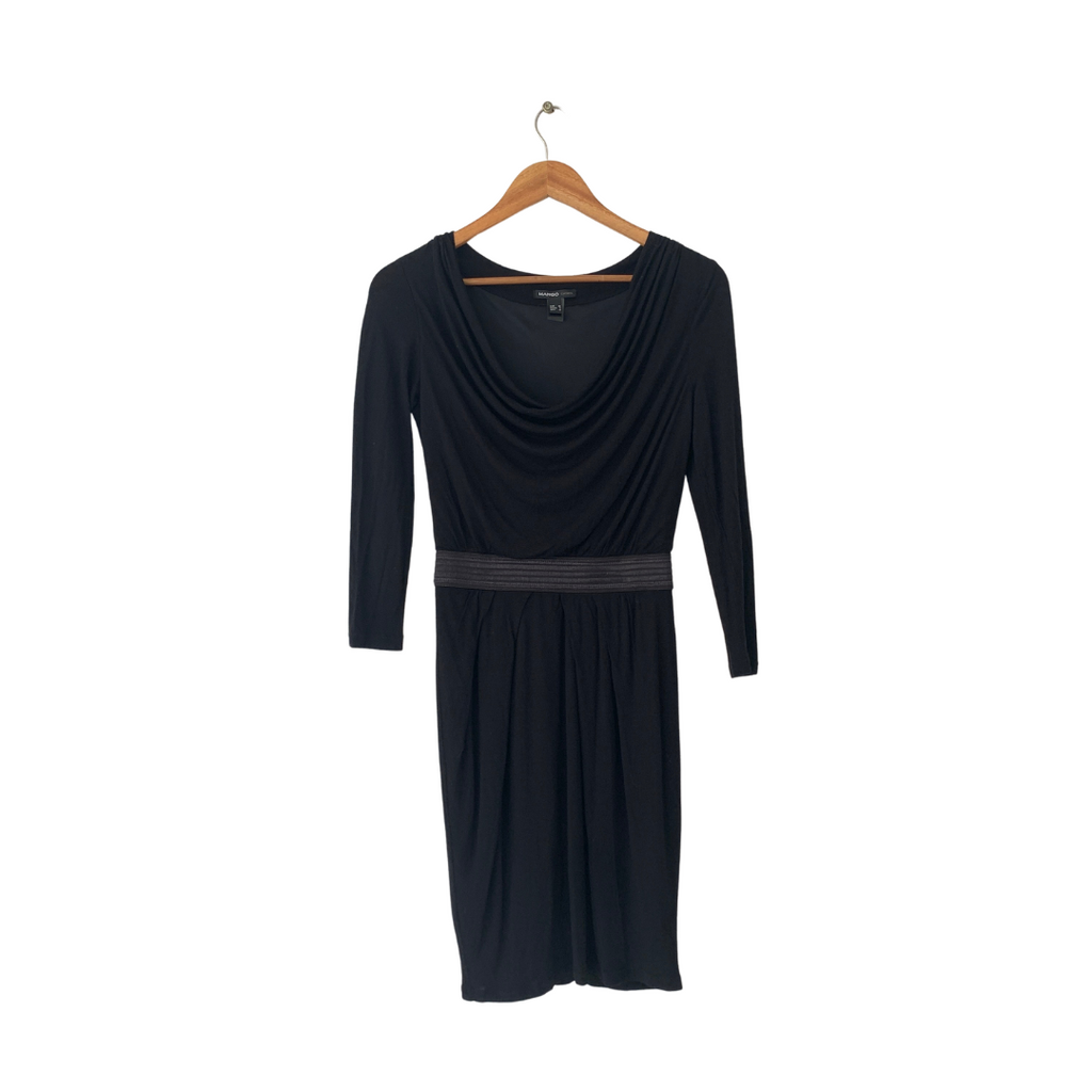 Mango Black Cowl-Neck Knit Dress | Gently Used |