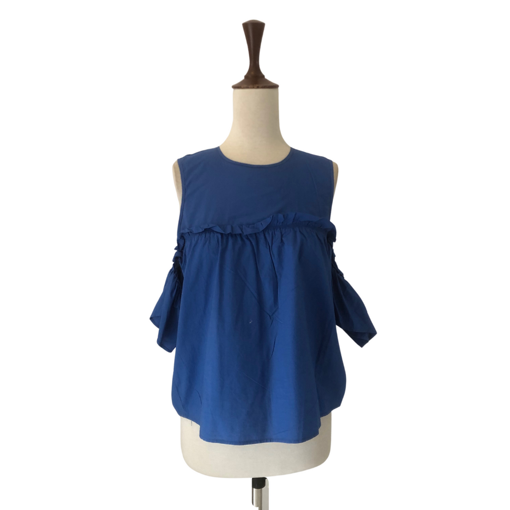 Mango Blue Cold Shoulder Top | Gently Used |