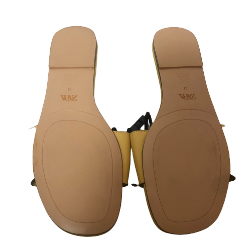 ZARA Yellow Cut-out Slides | Brand New |