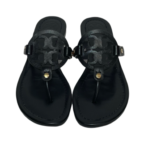 Tory Burch Black Leather ' Miller' Sandals | Gently Used |
