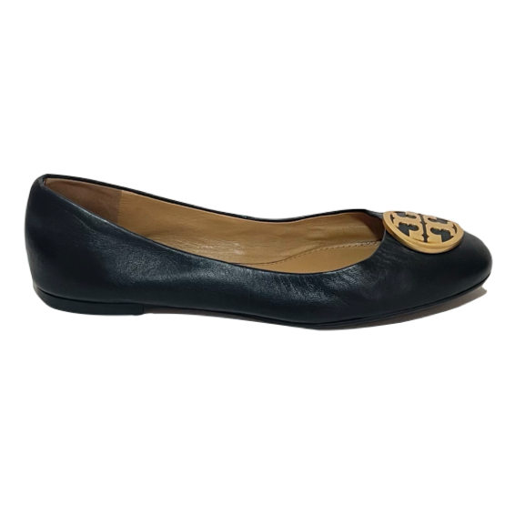 Tory Burch Black Leather 'Benton' Ballet Flats | Gently Used |