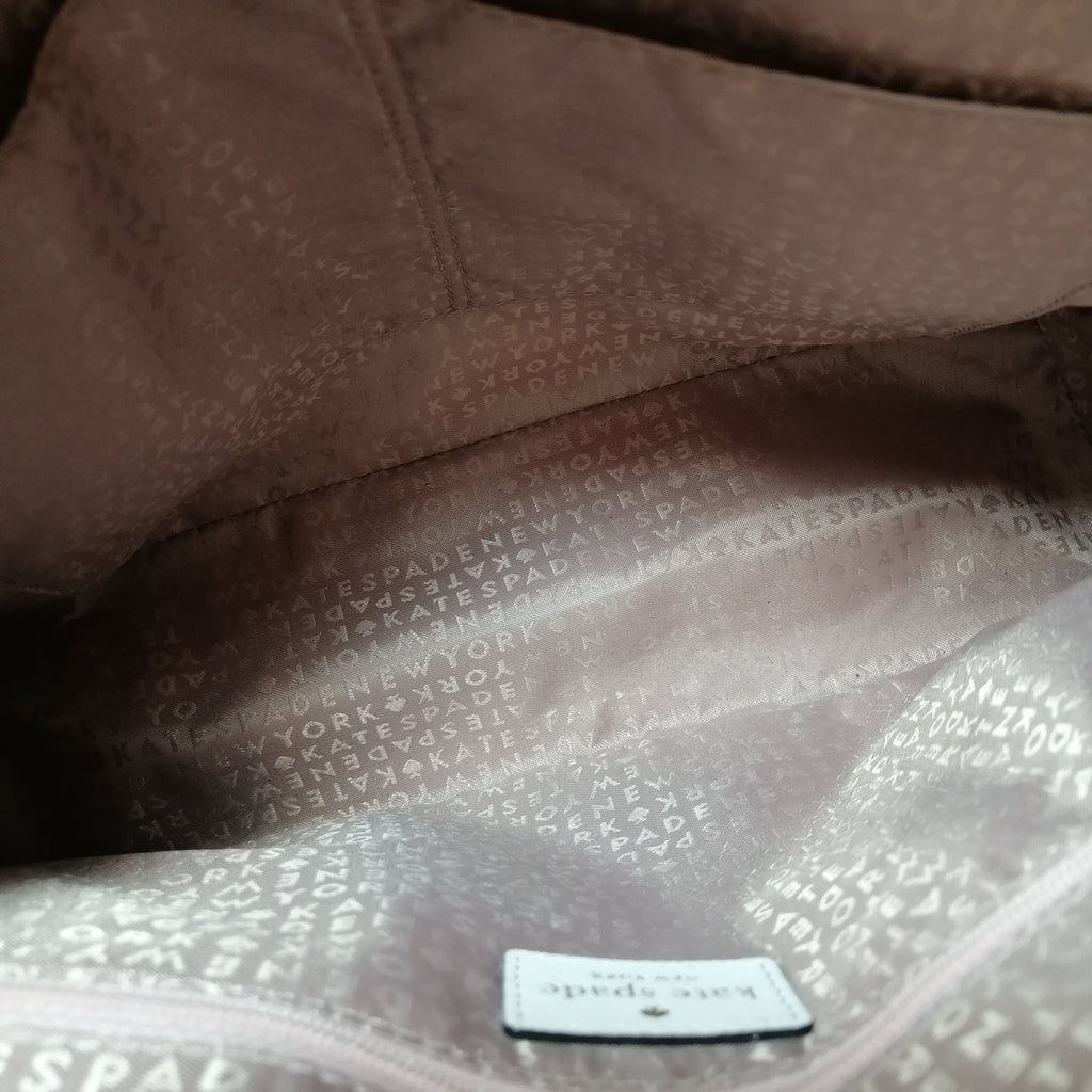 Kate Spade White Laser Cut Tote Leather Bag