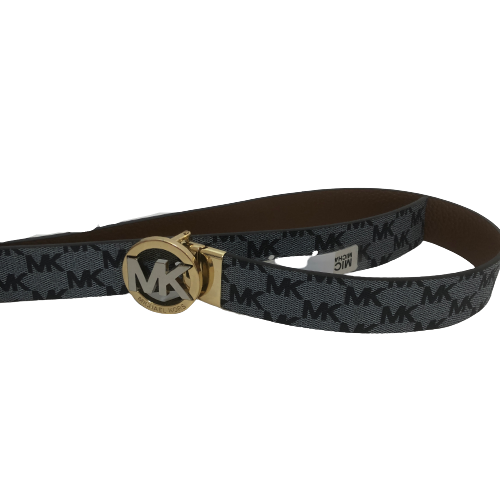 Michael Kors Blue Monogram Leather Belt | Brand New |