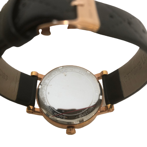 Michael Kors 'MK2619' Black Leather Watch | Brand New |