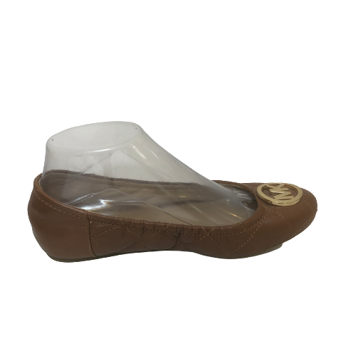 Michael Kors Brown Quilted Ballet Flats | Pre Loved |