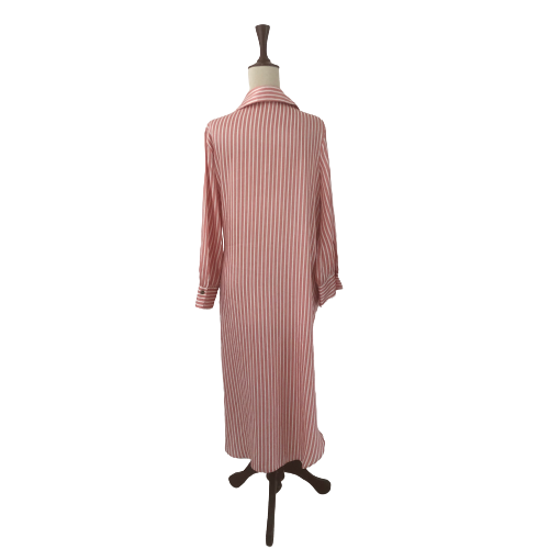 ZARA Pink Striped Long Shirt Dress | Pre Loved |