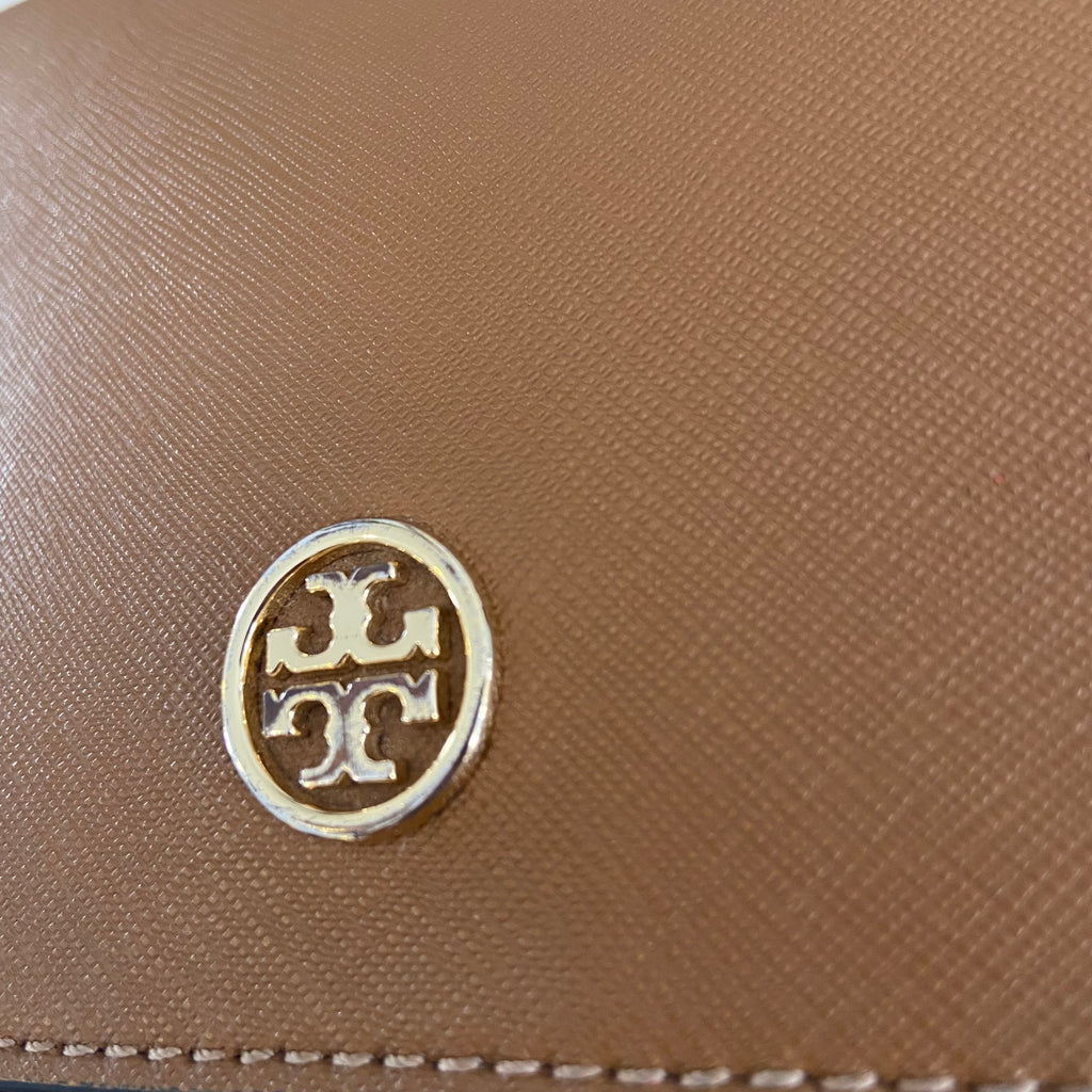 Tory Burch Brown Leather "Robinson" Chain Crossbody Bag | Gently Used |