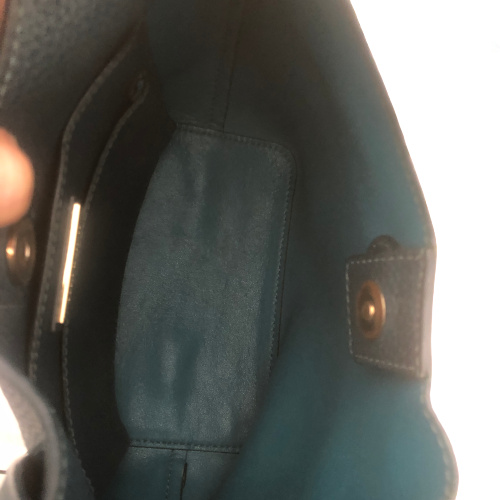 Tory Burch Teal Pebbled Leather Crossbody Bag | Pre Loved |