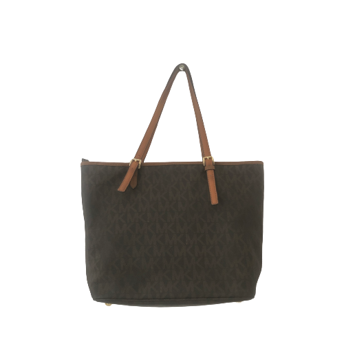 Michael Kors Monogram & Leather Shoulder Bag | Pre Loved |