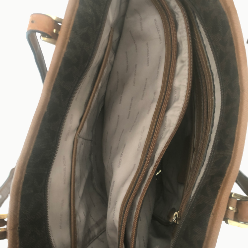 Michael Kors Monogram & Leather Shoulder Bag | Pre Loved |