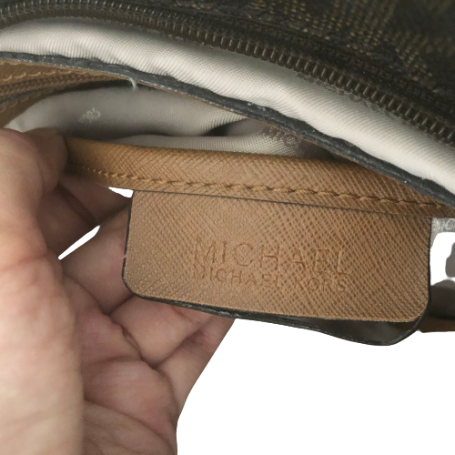 Michael Kors Monogram & Leather Shoulder Bag | Pre Loved |