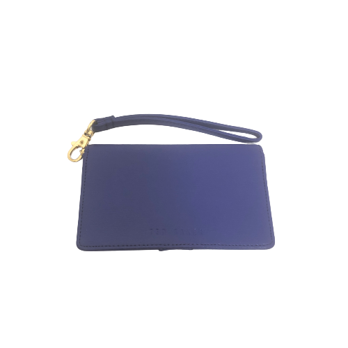 Ted Baker Blue Leather Fold-Over Wallet | Gently Used |