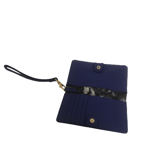 Ted Baker Blue Leather Fold-Over Wallet | Gently Used |