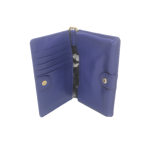 Ted Baker Blue Leather Fold-Over Wallet | Gently Used |