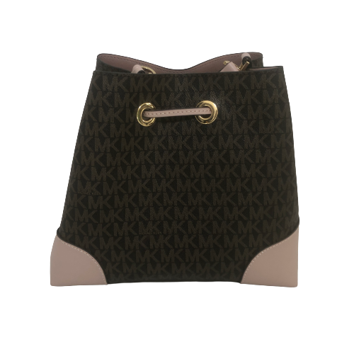 Michael Kors Mercer Gallery Monogram & Pink Shoulder Bag | Brand New |