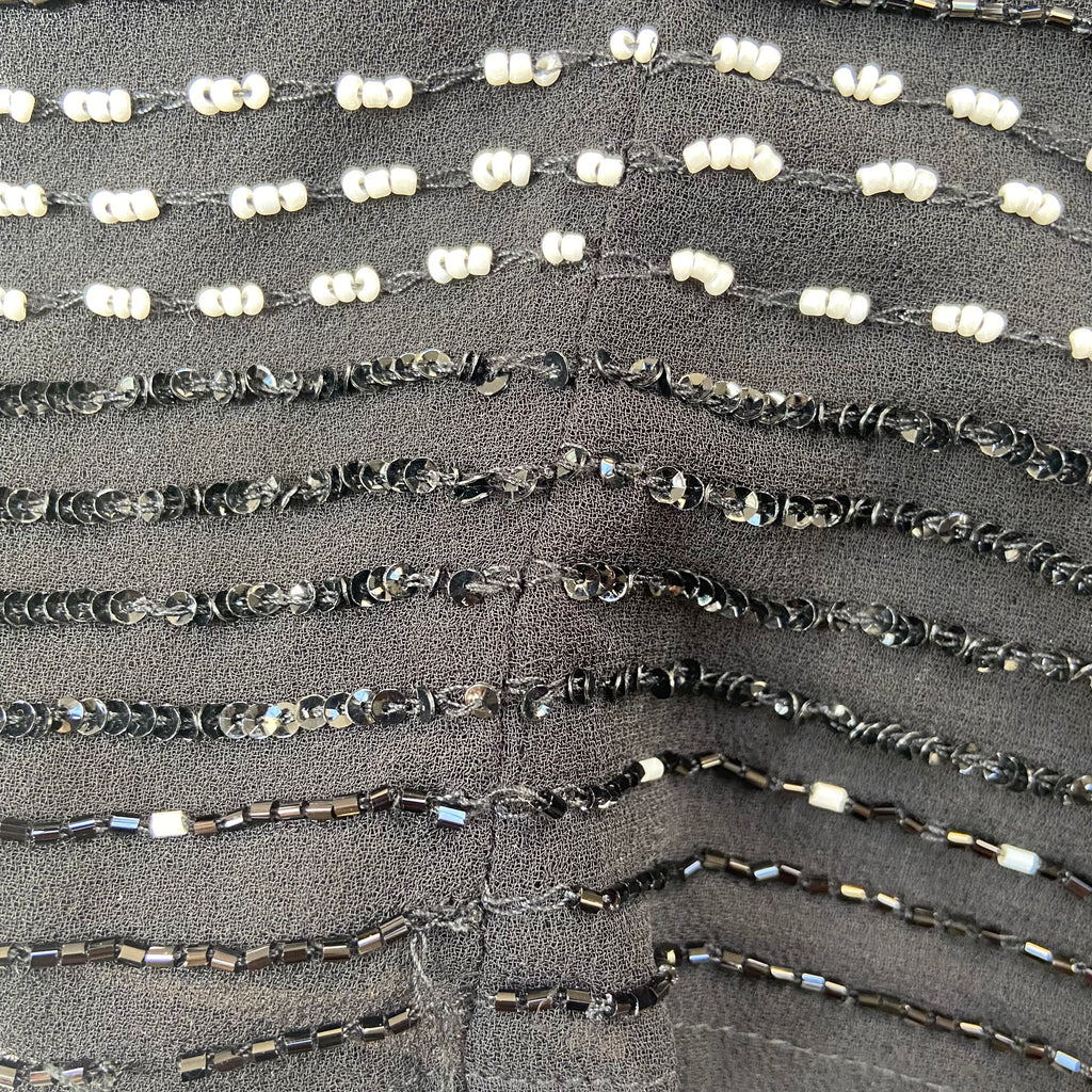 Mango Black Beaded Sleeveless Top | Gently Used |