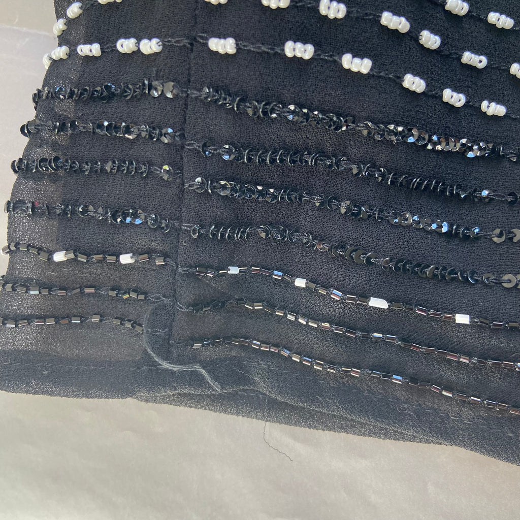 Mango Black Beaded Sleeveless Top | Gently Used |