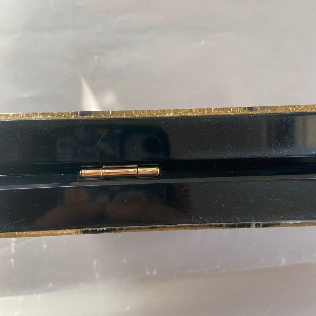 Radley London Black and Gold Box Clutch | Pre Loved |